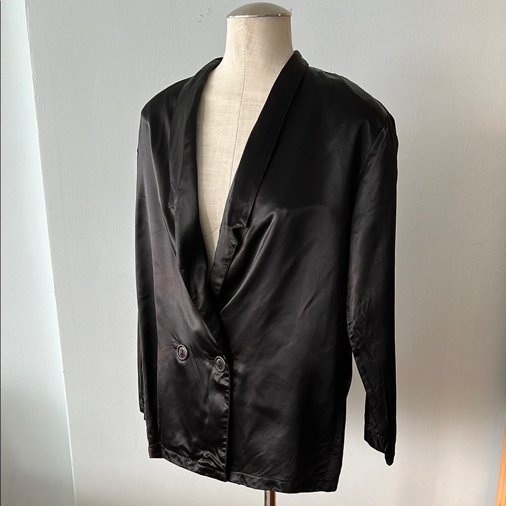 Vintage satin Black Women's Jacket